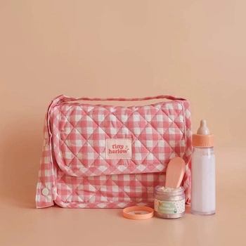 Tiny Harlow Torba z akcesoriami dla lalek Pink Gingham
