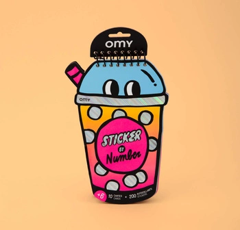 ZESZYT KREATYWNY Z NAKLEJKAMI - BUBBLE TEA