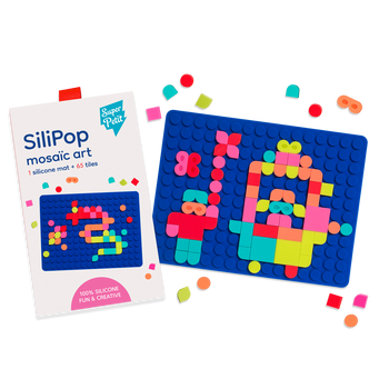 Super Petit SILIPOP BLUE – KREATYWNA GRA MOZAIKOWA POP-ON