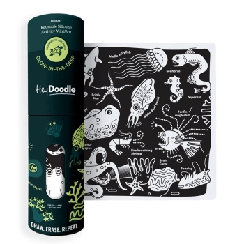  Świecąca w Ciemności Duża Mata Silikonowa do Kolorowania A4 - Morskie Głębiny