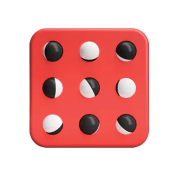 PlayTab Sensoryczny Kwadrat. Biało-Czarne Kuleczki