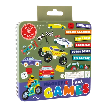 Gry magnetyczne w puszce 6w1 - Auta 
