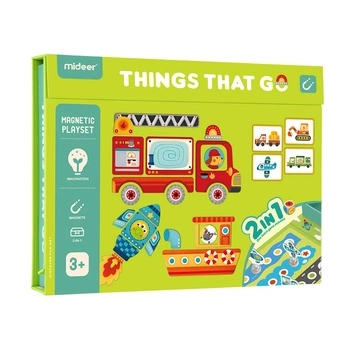 Magnetyczna gra 2w1 - Pojazdy