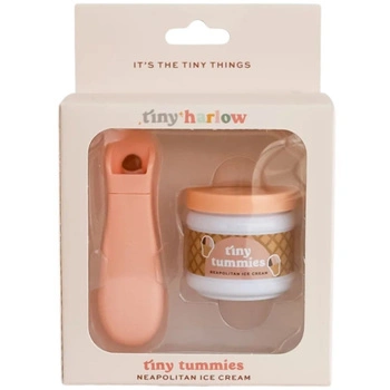Tiny Harlow Zestaw Tiny Tummies Słoiczek i Łyżeczka, Lody Włoskie