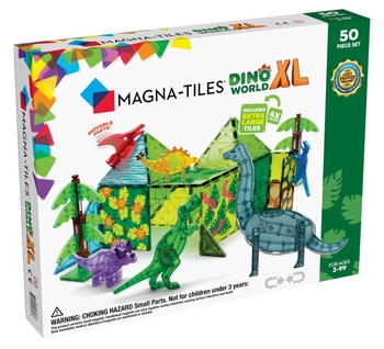Klocki Magnetyczne Dino World XL 50 el.