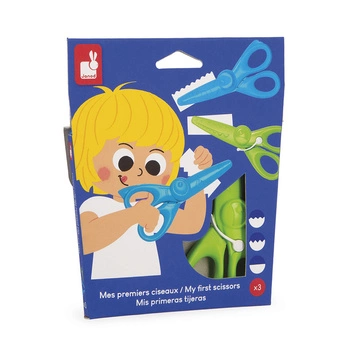 Janod Pierwsze nożyczki kreatywne do wycinania wzorów 3szt. 3 +