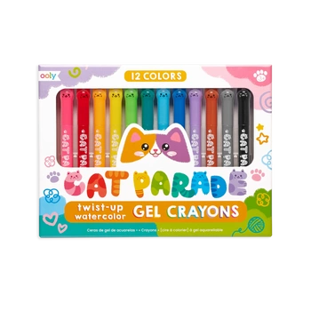Kredki akwarelowe żelowe, kocia parada